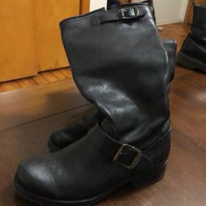 Black knee high boots